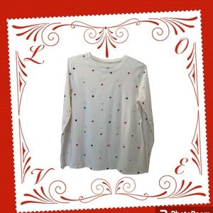 💖 Heart Covered Crown & Ivy Long Sleeved Shirt